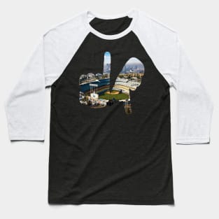 LA Hands, Dodger Stadium v2 Baseball T-Shirt